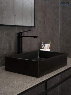 Раковина Gid Bm1204 53360 накладная черная матовая 45x32x11